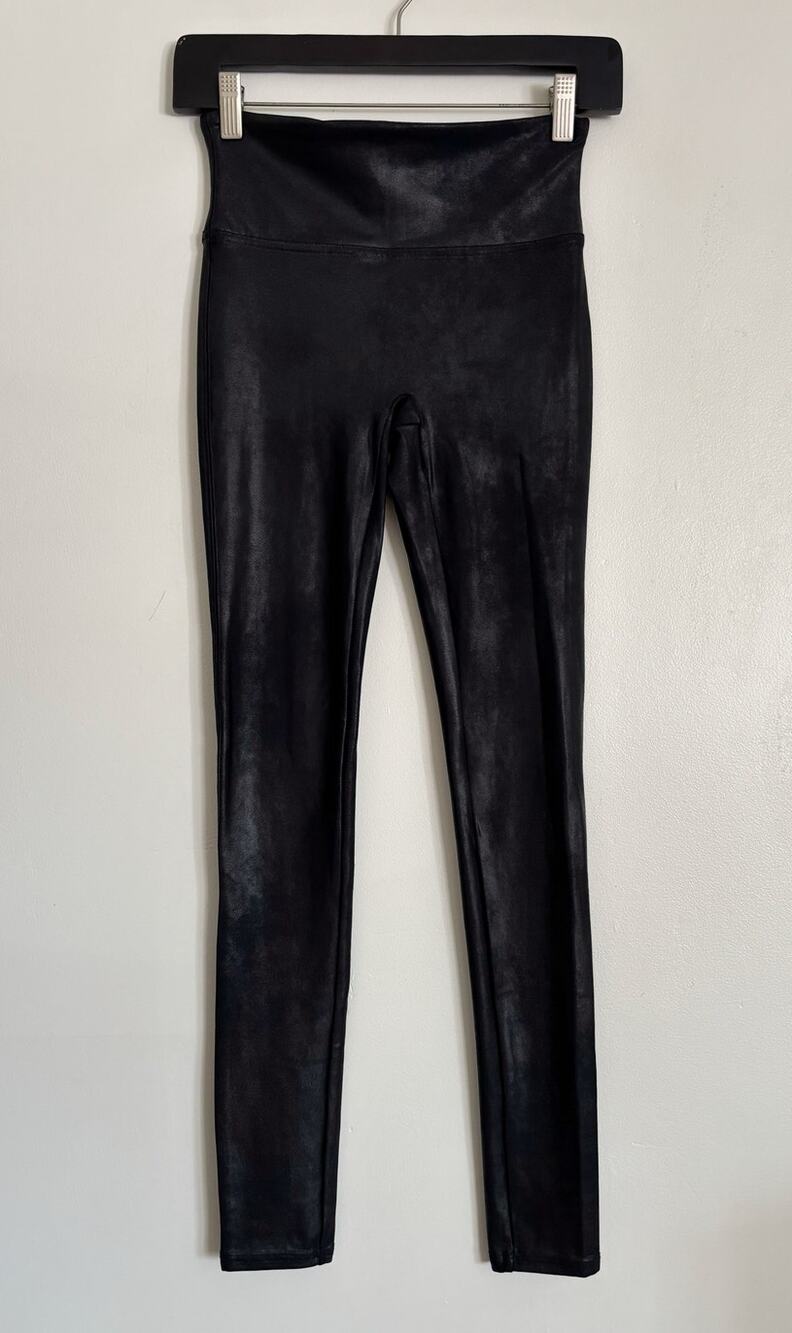 Black Spanx High Rise Faux Leather Leggings S